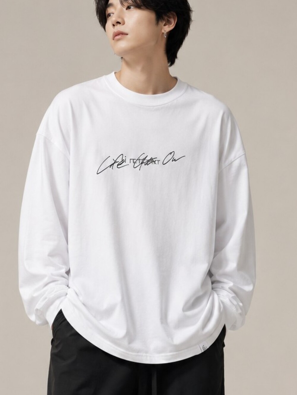 BTS BE Life Goes On White Long Sleeve T-Shirt Unisex Large K-Pop Streetwear